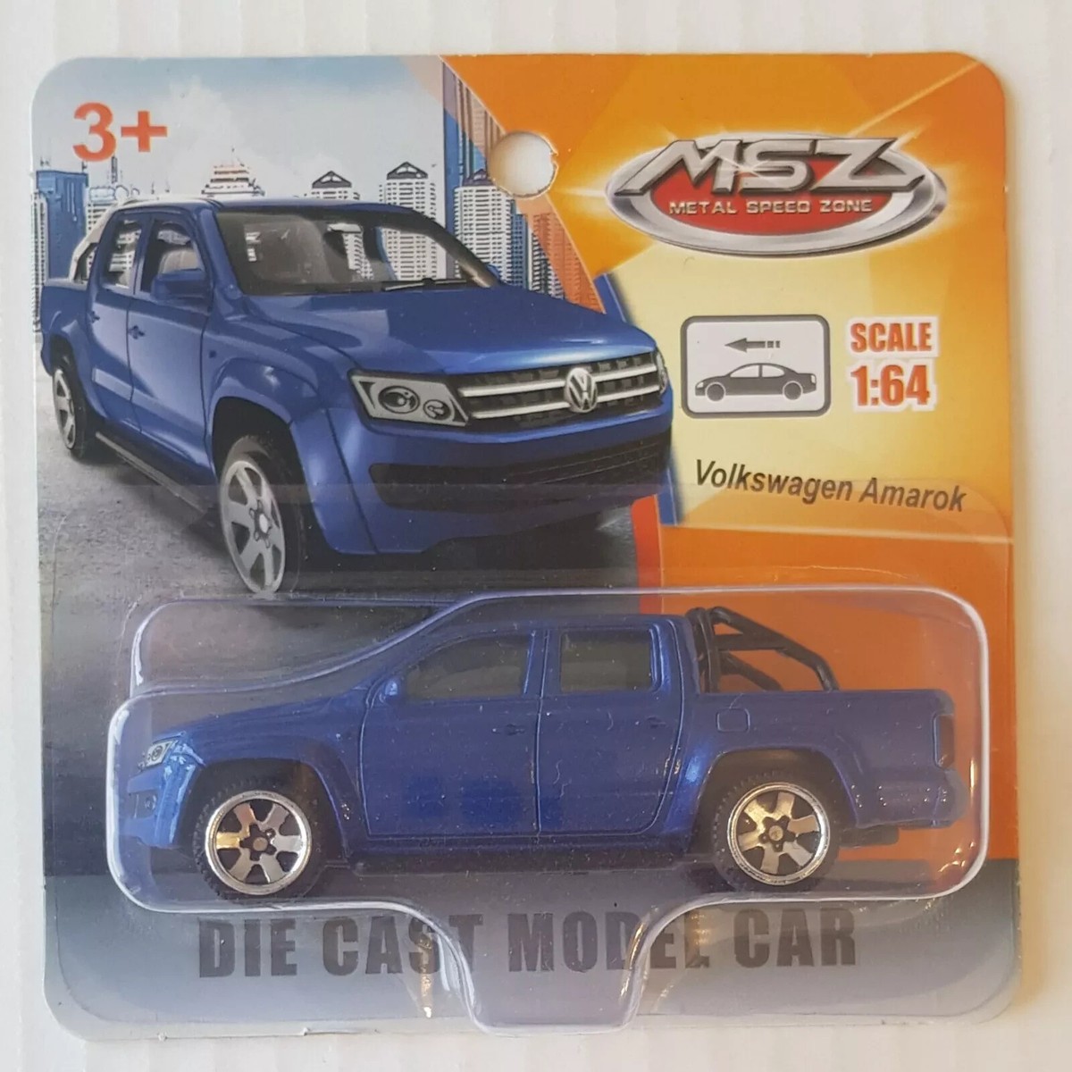 MSZ 1:64 scale car diecast VW Volkswagen AMAROK blue hotwheels