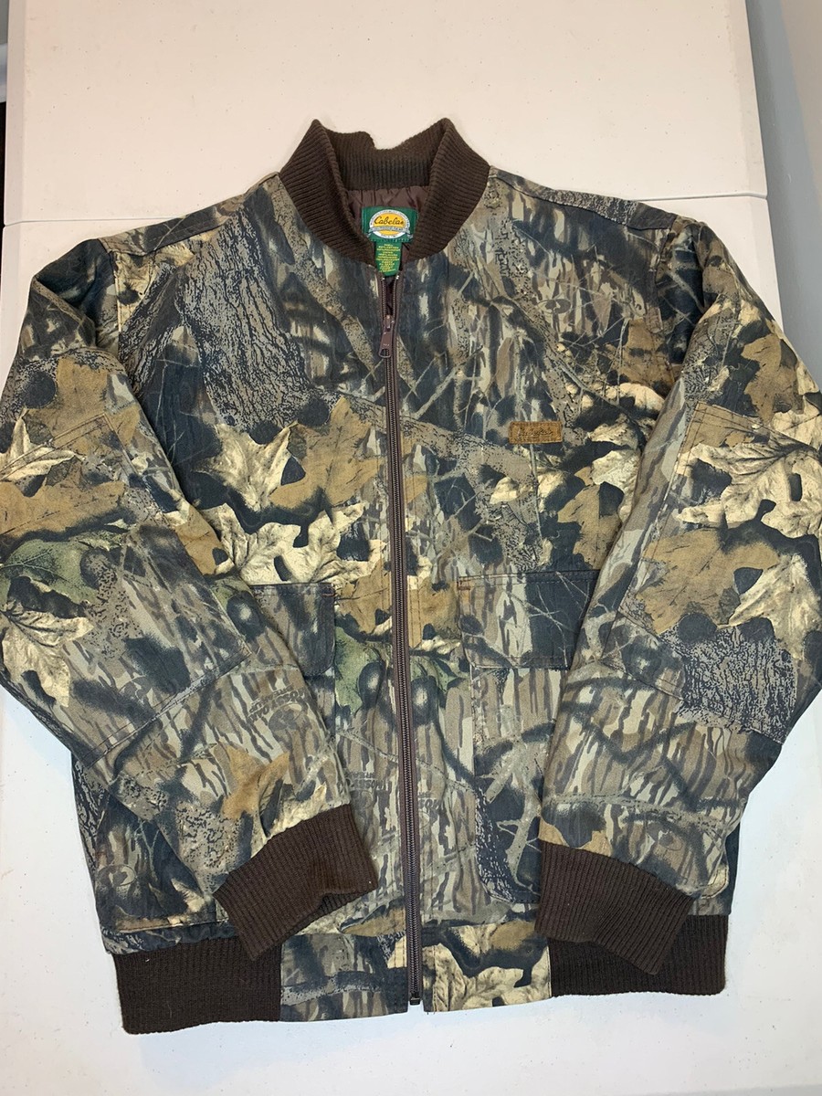 Cabela’s Woodland Camo Quilted Lining Hunting Barn Jacket! Size M