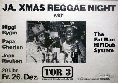 JAMAICA XMAS REGGAE NIGHT - 1986 - Plakat - In Concert - Reggae - Poster