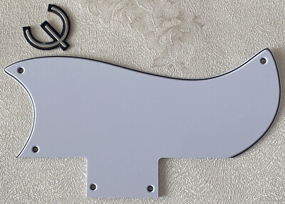 Custom For Gibson SG 61 Reissue Style &  E  Logo Guitar Pickguard 3-Ply White