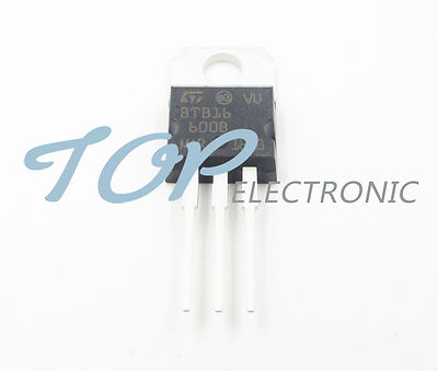 10 PCS NEW BTB16-600B BTB16-600 ST TO-220 Triac 600V 16A