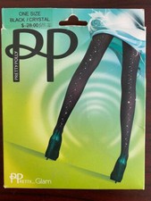 Pretty Polly Crystal Black Tights One Size 28