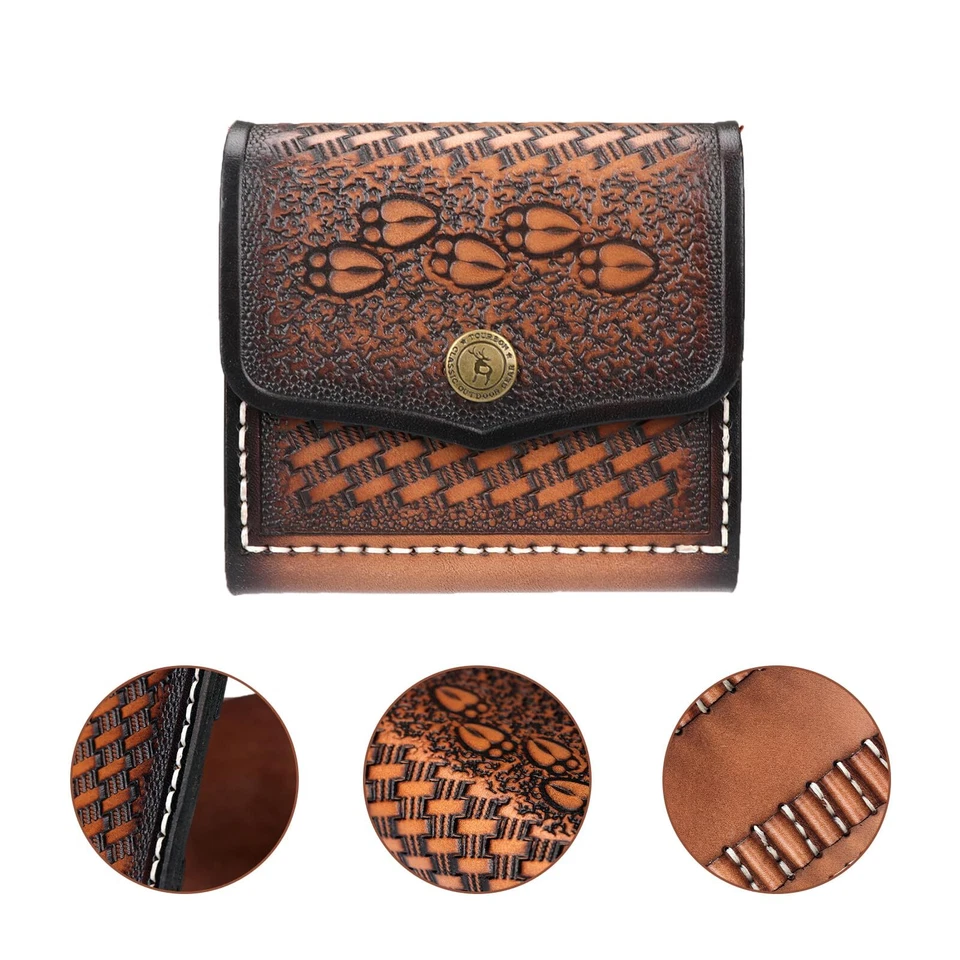 TOURBON Munitionstasche aus Rindsleder Gürteltasche mit 40 Patronen für .22 L... - Bild 2 von 4