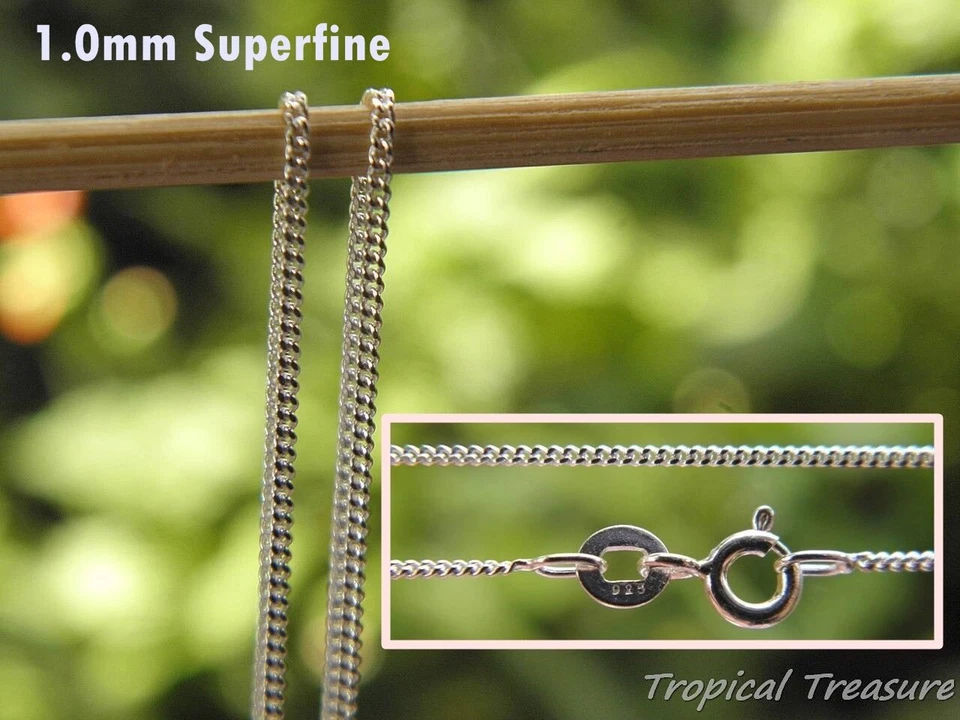 CURB Chain - 100% SOLID 925 Sterling Silver (options) - image 3 of 4