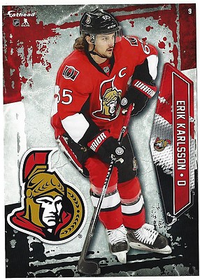 ERIK KARLSSON OTTAWA SENATORS SENS FATHEAD TRADEABLES REMOVABLE STICKER 2016 #9