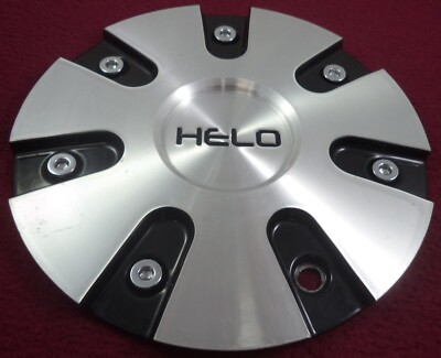 Helo Wheels Silver / Gloss Black Custom Wheel Center Cap # HE868L185-BAL (1)