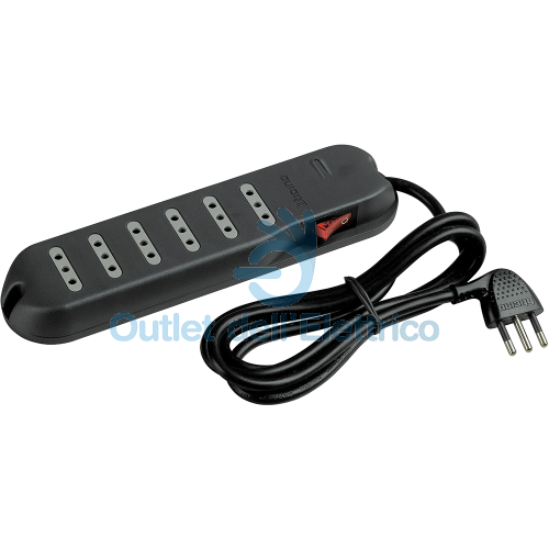 BTICINO 3630GB SLIM6-PR.6X2P+T 10A 1,5M INT. GRIGIO