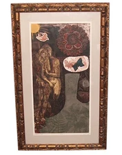 Dick Swift Intaglio Print LE 18/50 Pencil Signed Before the Fall CA Artist Large