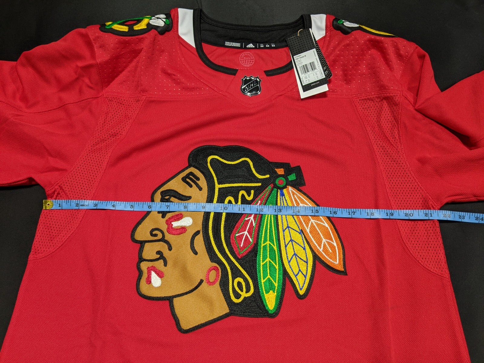 Connor Bedard Adidas Primegreen Chicago Blackhawks Jersey Size 52 Large