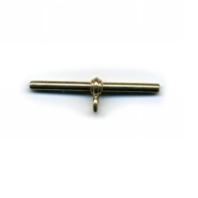 Barrette T En Or 9ct Massif - 36mm X 2.4mm - 2.2 Grammes - Pour Chaînes Albert - Neuf FA214