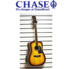 Aria Aw-300 Acoustic Dreadnought Guitar Steel Strings Spruce Top Sunburst - X37