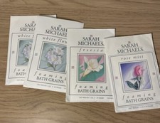 Sarah Michaels Vtg 90s White Flower Freesia Rose Mist Foaming Bath Grains Salts
