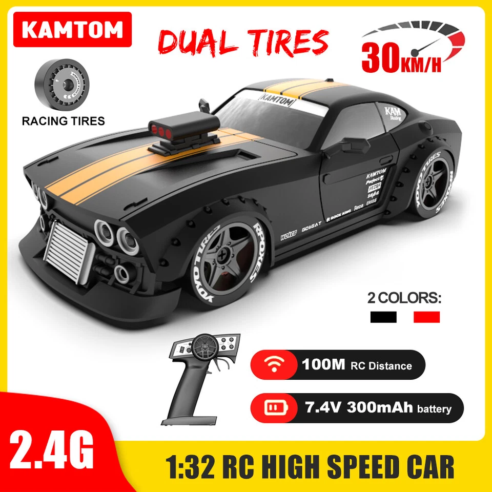 Kamtom Drifting 4WD 1/32 ESP Gyro 2.4G High Speed Drift Remote Racing Cars - Image 2 of 4