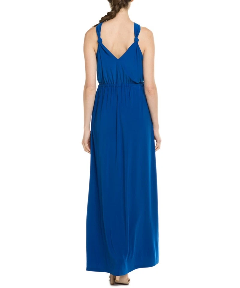 Maxi Vestido Susana Monaco Zafiro Gracie Torcido Correas Traseras Cintura Elástica Talla M Foto 2 de 2