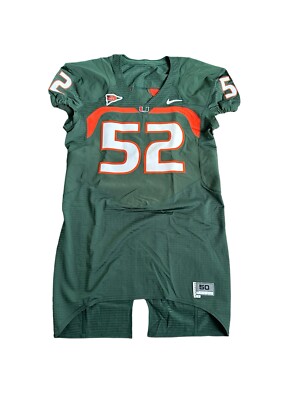 NIKE MIAMI HURRICANES FOOTBALL GAME JERSEY #52 RAY