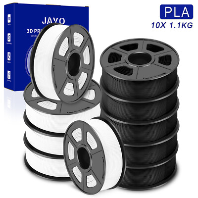 JAYO 11KG PLA Schwarz + Weiß 1,75mm Hohe Festigkeit 3D Drucker Filament 1,1KG