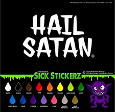Hail Satan Sticker Decal Emo Goth Evil Devil Hell Car Toolbox Fun Dark Religion