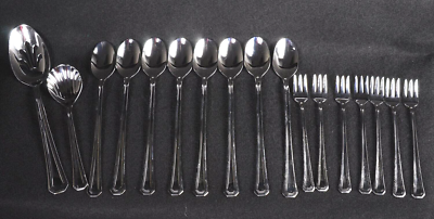 17pc) GORHAM Fairview Flatware ICED TEASPOON Cocktail Forks