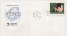 TurtlesTradingPost- George Gershwin  - 1973 FDC #1484- House of Farnam Cachet