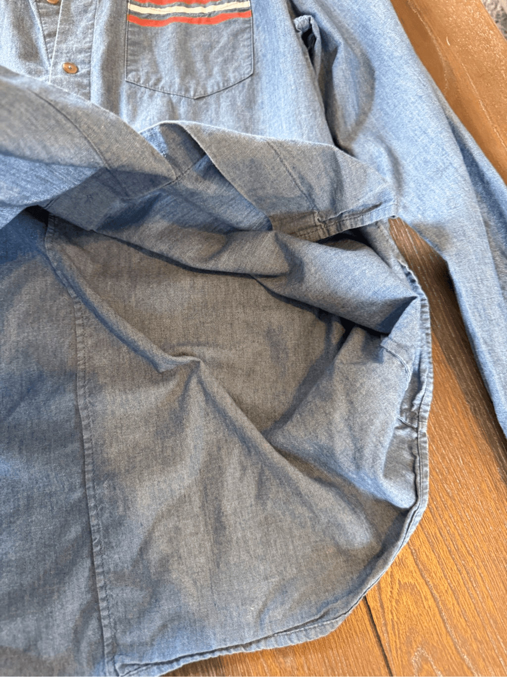 Solid & Striped Oversized Chambray Button Down Sh… - image 7