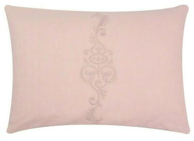 Clayre & Eef Kissenhülle French Flower 35 x 50 cm Leinen und Baumwolle Rosa Rosé