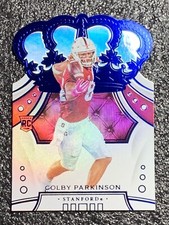 2020 Panini Chronicles Draft Picks Crown Royale Blue Colby Parkinson RC Seahawks