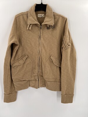 Ralph Lauren Denim Supply Jacket Womens LARGE Beige Khaki Cotton