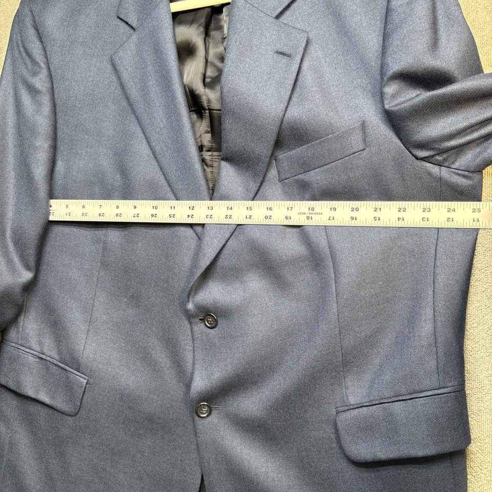 Jack Victor Men’s Blue Cashmere Wool Sport Coat Blazer 48R Classic Tailored - Image 3 of 4