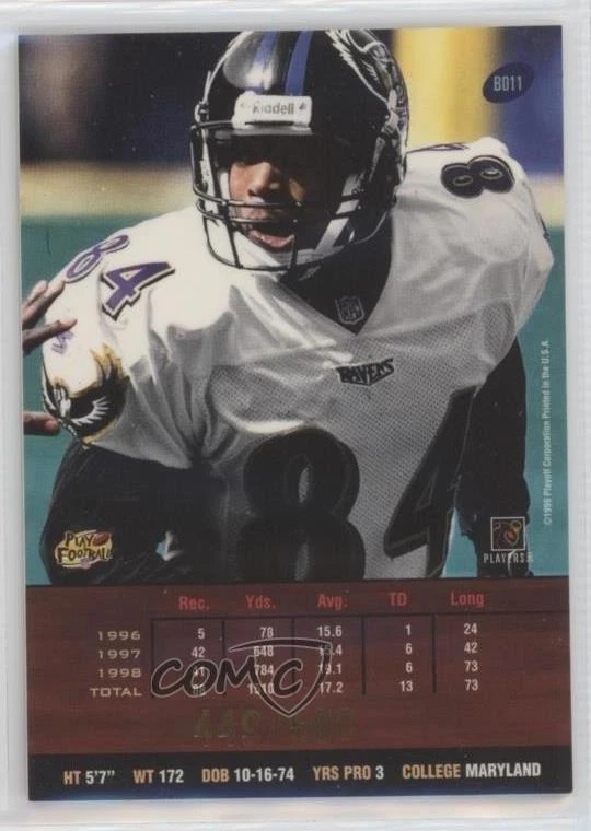 1999 Playoff Prestige SSD Spectrum Red /500 Jermaine Lewis #B011 - Image 2 of 2