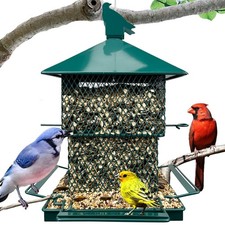 Bird Feeders for Outdoors, 6.5lb Large Capacity, Heavy Duty Metal Bird Feeder...