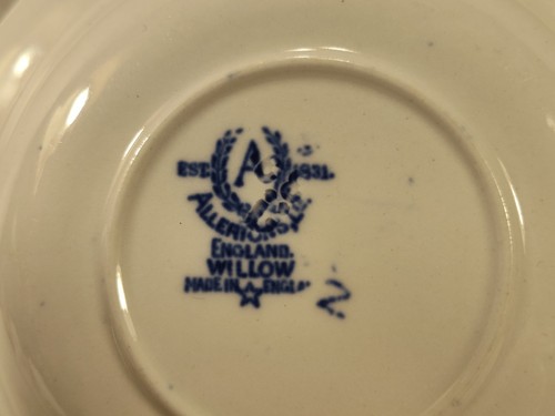 Antique Blue Willow Allertons England 6.25" Bowl - Picture 13 of 13