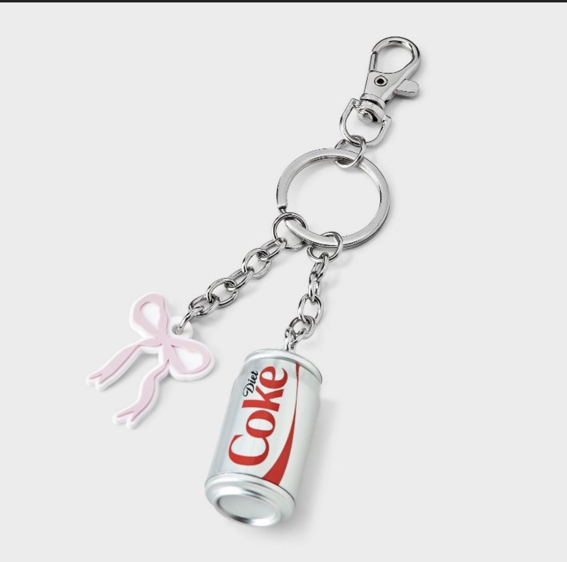 Diet Coke Graphic Keychain Charm with Pink Bow Target Exclusive 