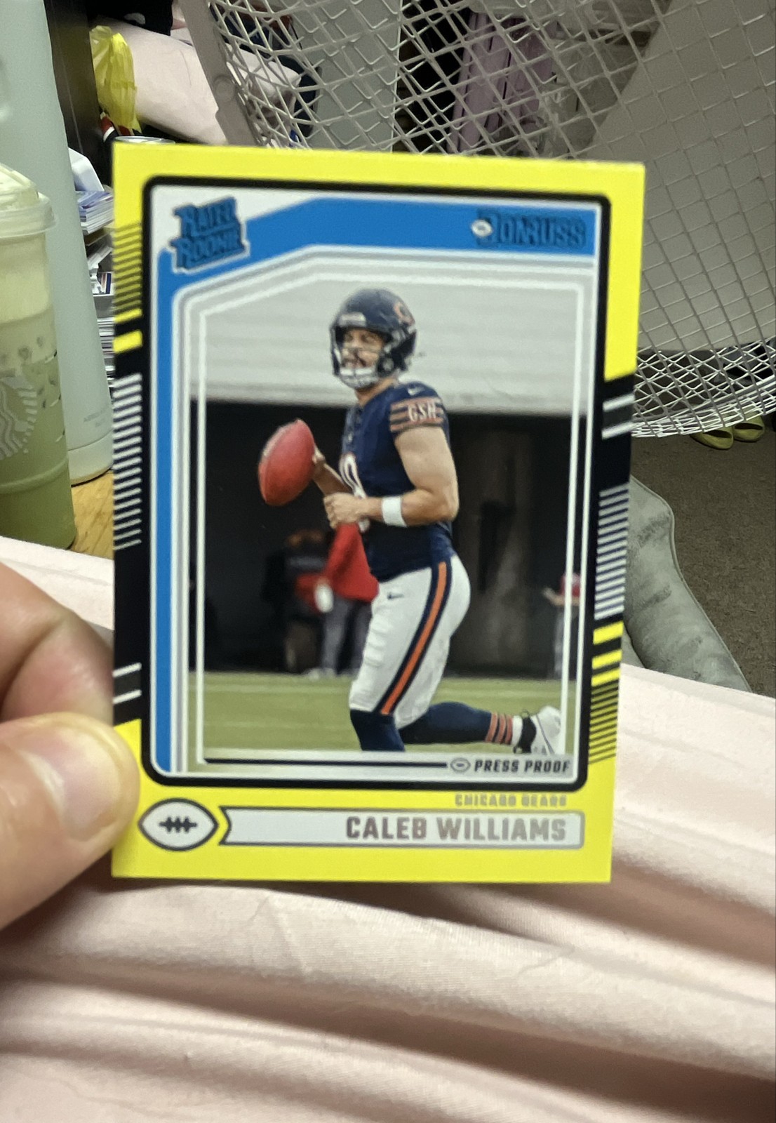 2024 Panini Donruss - Rated Rookie Caleb Williams #327 Press Proof Yellow (RC)