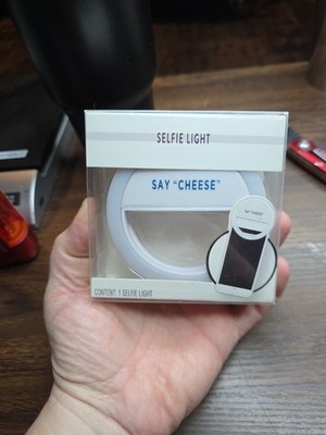 Say Cheese Cell Phone Selfie Light White
