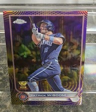 2022 Topps Chrome Sonic #198 Patrick Wisdom Purple/Yellow Sonic Pulse #/299