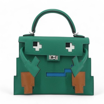 HERMÈS Limited Edition Kelly Picto Mini Doll Vert Vertigo Bag Authenticated