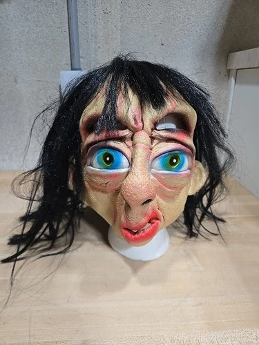 Vintage Halloween Mad Monk Friar Hobo Mask Paper Magic 1999 Costume Cosplay 90s