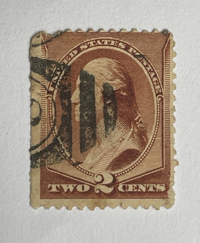 Scott#210. 1883 2 Cent George Washington (Brown.)