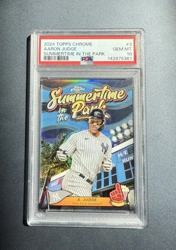 Aaron Judge 2024 Topps Chrome Summertime In The Park PSA 10 New York Yankees