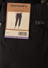 Eddie Bauer Women's Rainier Fleece Lined Jogger Pant Black Size 4 UPF 50 NWT