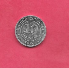 NICARAGUA KM105 2012 10 CENTAVOS UNCIRCULATED NICE RECENT COIN