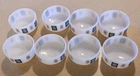 Vintage 8 Federal Milk Glass Atomic Starburts 1 Cup Bowls