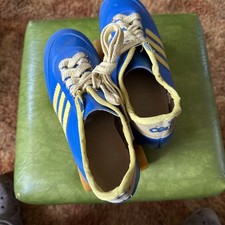 Vintage Colt 1980s Blue Yellow Striped Roller Skates Size 5-7 Stranger Things