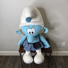 Nanco Gutsy Smurf Plush EUC Large Stuffed Plush 32 Inch Tall