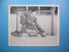1945/54 QUAKER OATS NHL HOCKEY PHOTO GERRY MCNEIL NICE MK MONTREAL CANADIENS