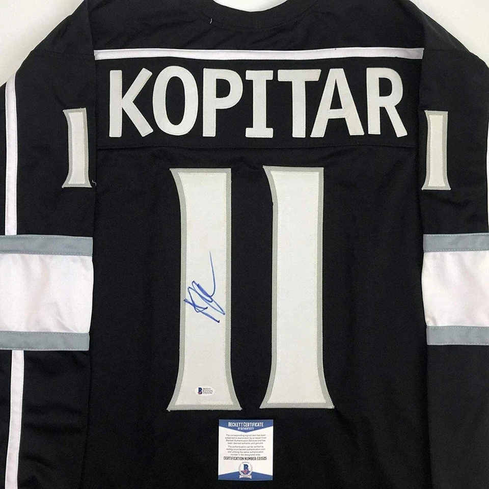 Autographed/Signed Anze Kopitar Los Angeles Black Hockey Jersey Beckett BAS COA - Image 2 of 3