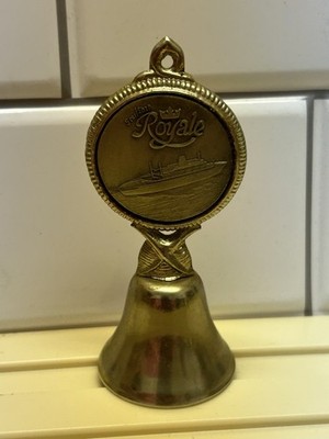 Vintage Star Ship Royale Premier Cruise Line StarShip Souvenir Bell Silver Tone
