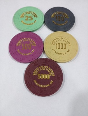 GREEN VALLEY RANCH CASINO HENDERSON, NEVADA NCV CHIP SET GREAT FOR COLLECTION!
