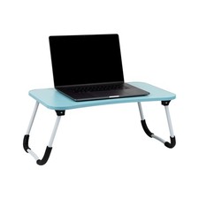 Mind Reader Folding Lap Desk for Laptop, Portable Bed Couch Tray, Blue