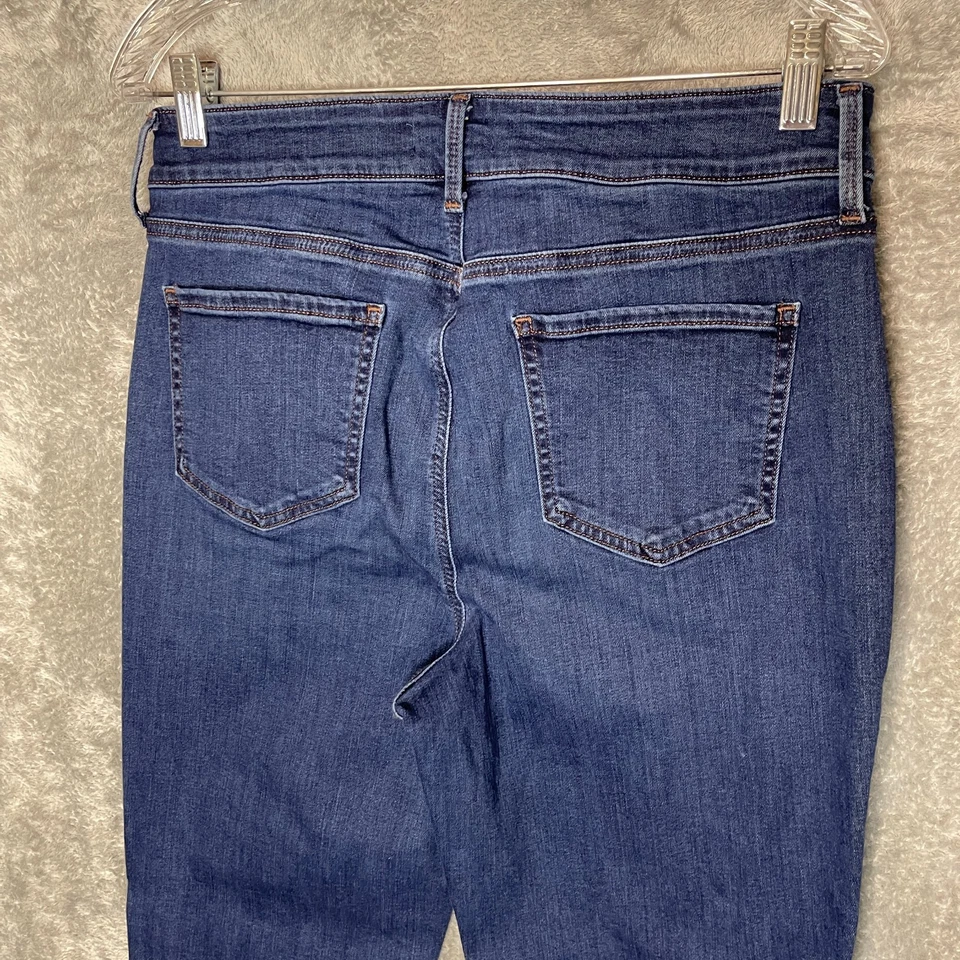 NYDJ Women Marilyn Straight Dark Indigo Wash Lift Tuck High Rise Denim Jean 10 - Image 4 of 4